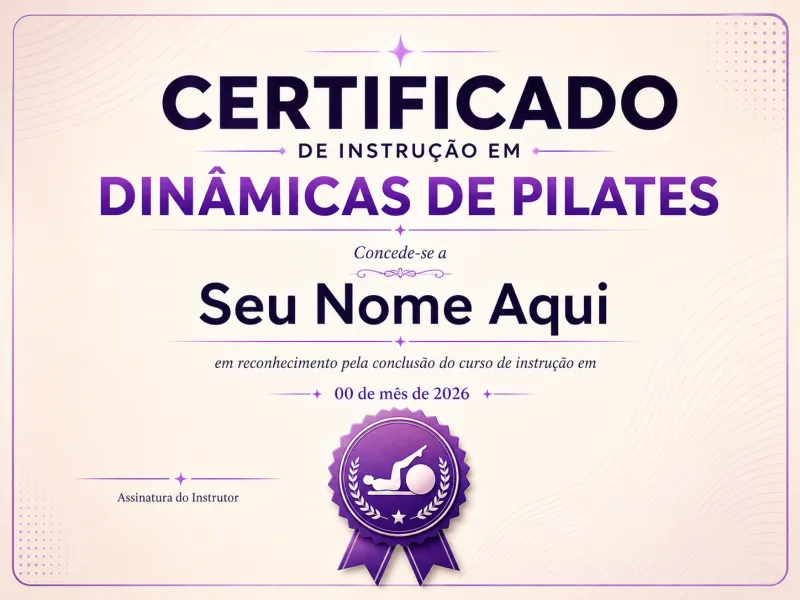 Certificado de Pilates